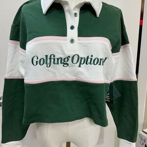 For me All Green and White Golfing Option Polo
